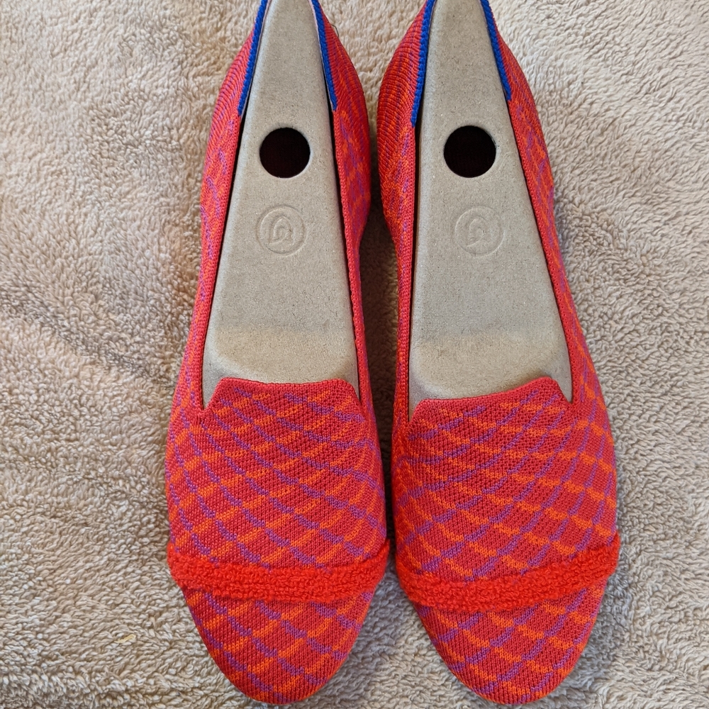 BNIB Pomegranate Grid loafers Rothy's 8.5